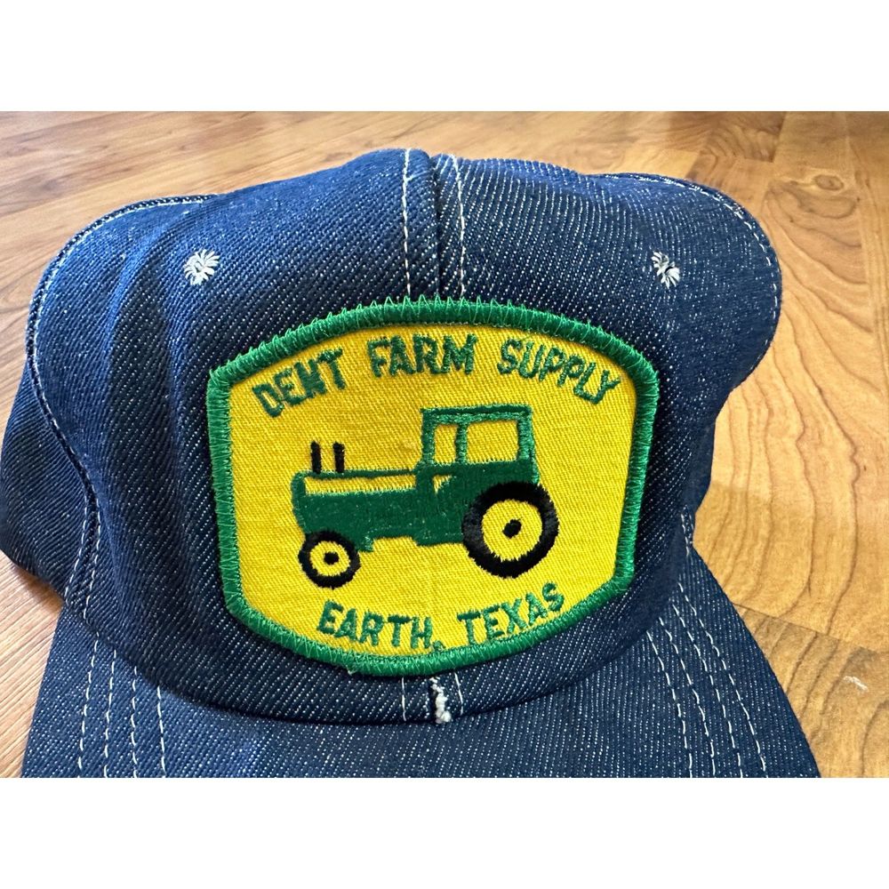 Vintage Denim Earth Texas Baseball Cap Made in the USA